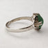 British vintage jewelry jade sterling silver ring, free size
